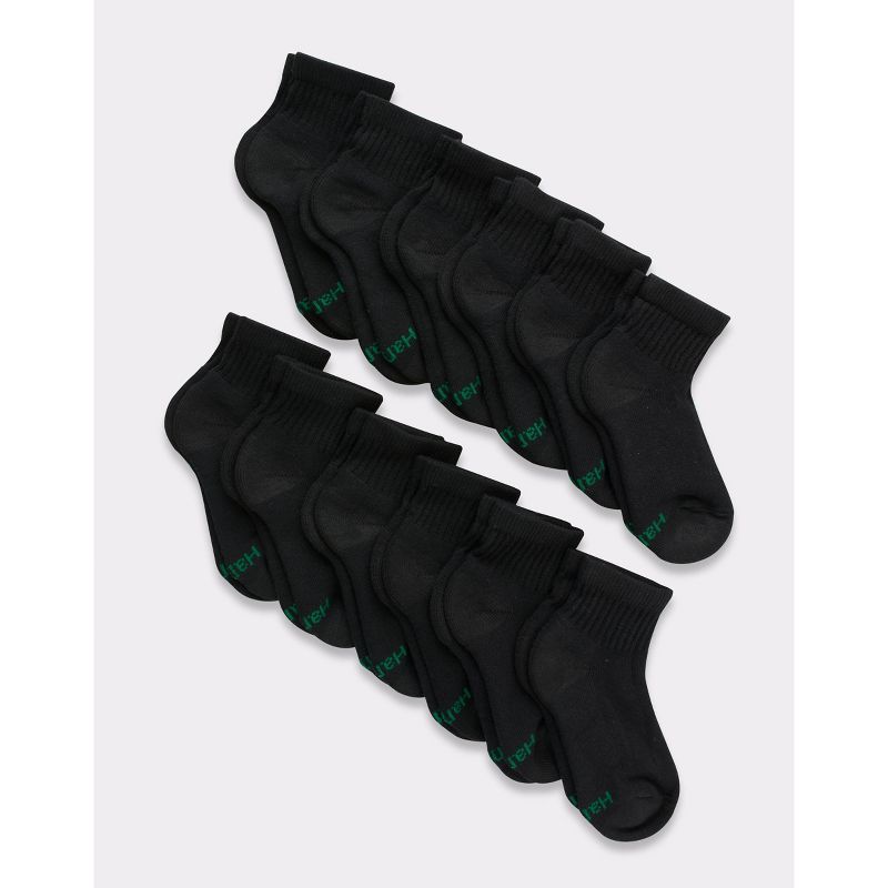 Hanes Boys' 12pk Cushioned Ankle Socks