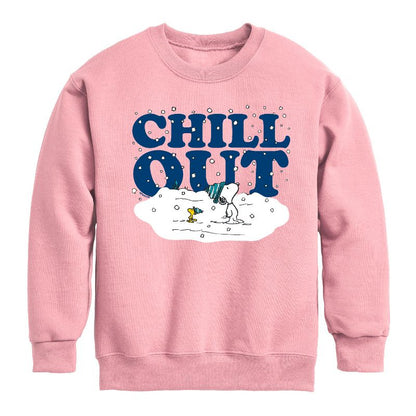 Boys' - Peanuts - Chill Out Graphic Long Sleeve Fleece Sweatshirt