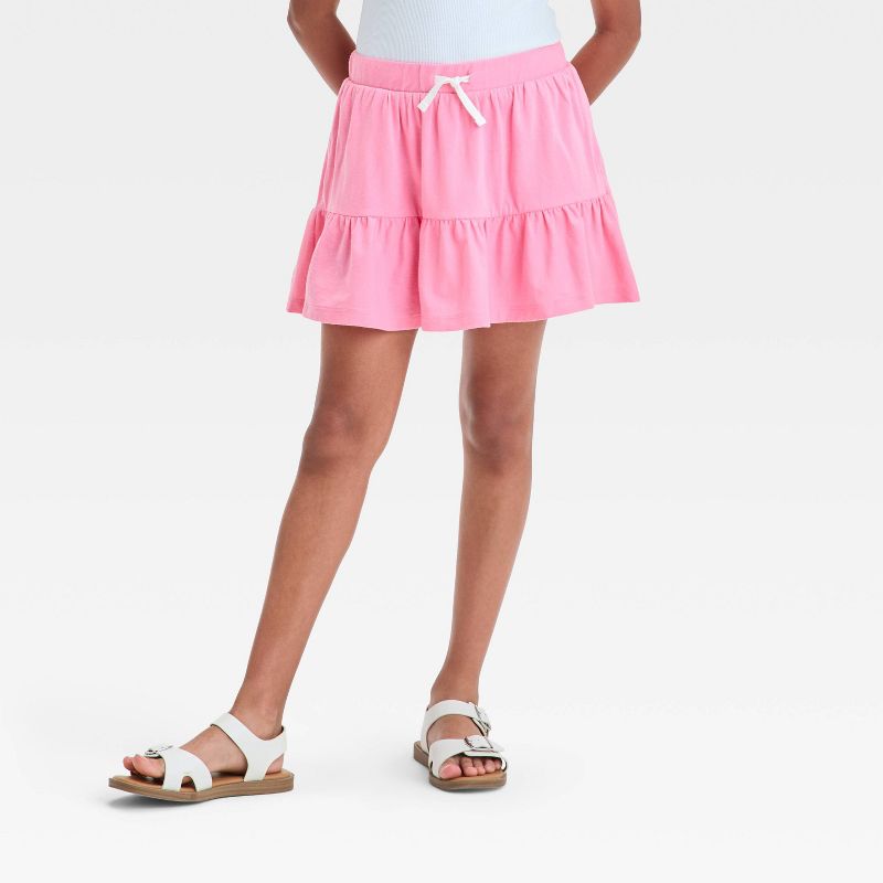 Girls' Tiered Knit Skort - Cat & Jack™