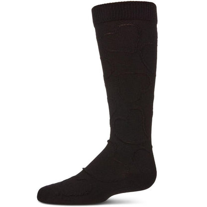 Memoi Girls Stretch Cotton Multi Heart Design Knee Sock