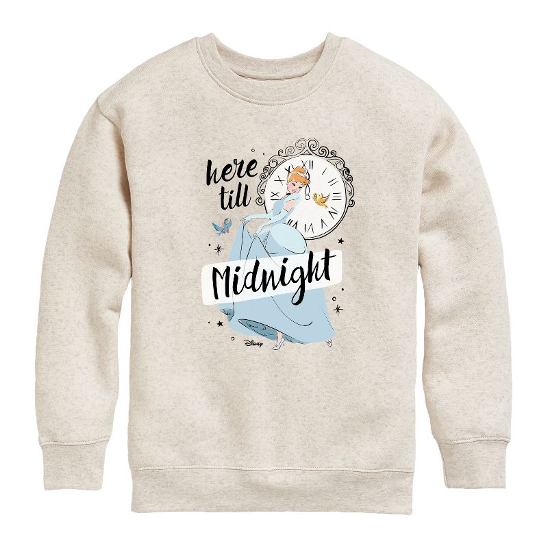 Boys' - Disney - Here Till Midnight Graphic Long Sleeve Fleece Sweatshirt