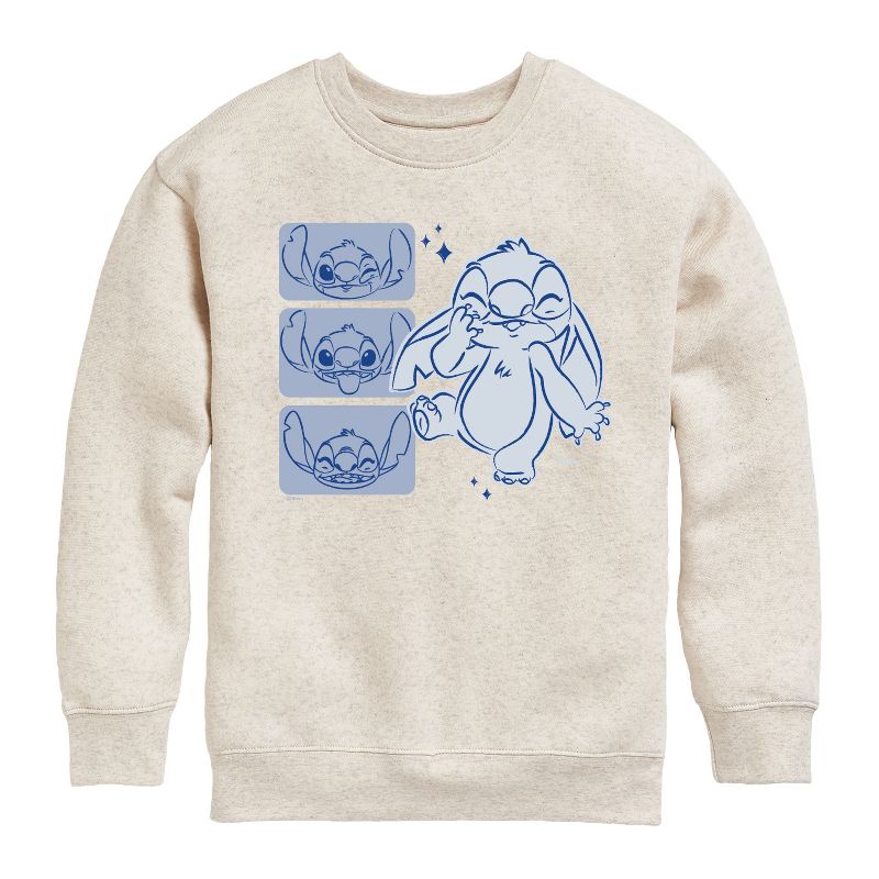 Boys' - Disney - Lilo & Stitch Graphic Long Sleeve Fleece Sweatshirt