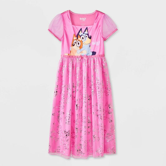 Girls' Bluey Fantasy NightGown - Pink
