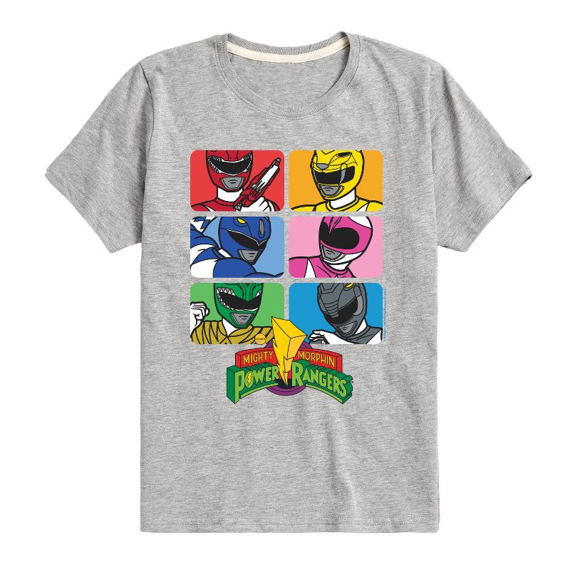 Boys' - Power Rangers - Character Group Block Short Sleeve Graphic T-Shirt