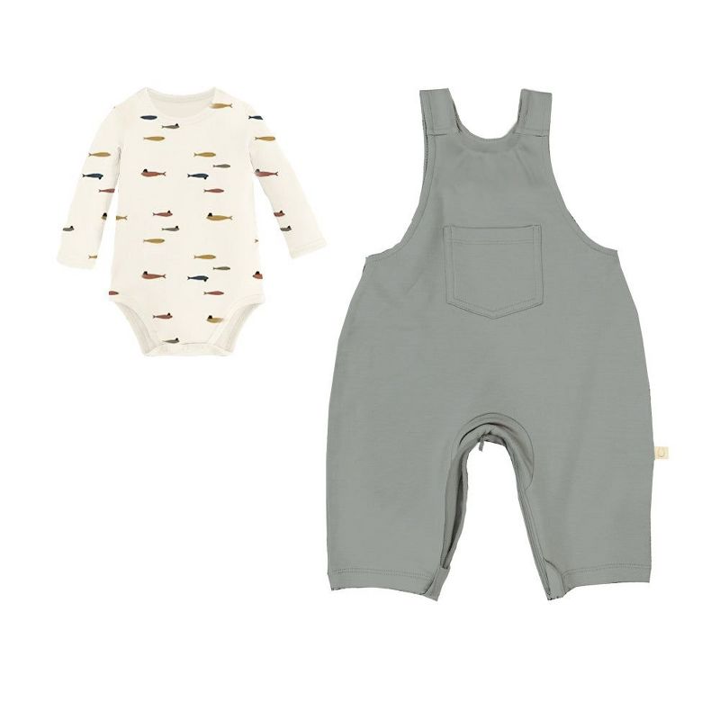 günamüna® Baby Bamboo Rayon with DIAPER-ZiPPER Overall Set
