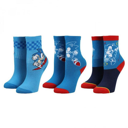Kids Sonic The Hedgehog 3-Pair Pack of Crew Socks