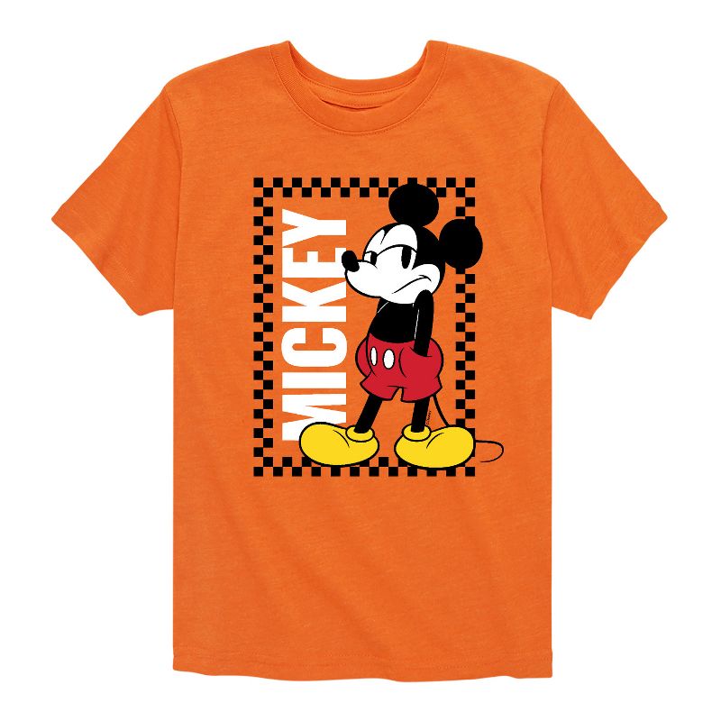 Boys' - Disney - Mickey Checker Frame Short Sleeve Graphic T-Shirt