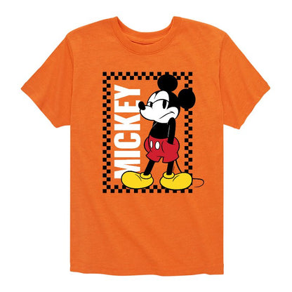 Boys' - Disney - Mickey Checker Frame Short Sleeve Graphic T-Shirt