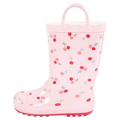 Hudson Baby Infant Girl Rain Boots, Cherry Sweet