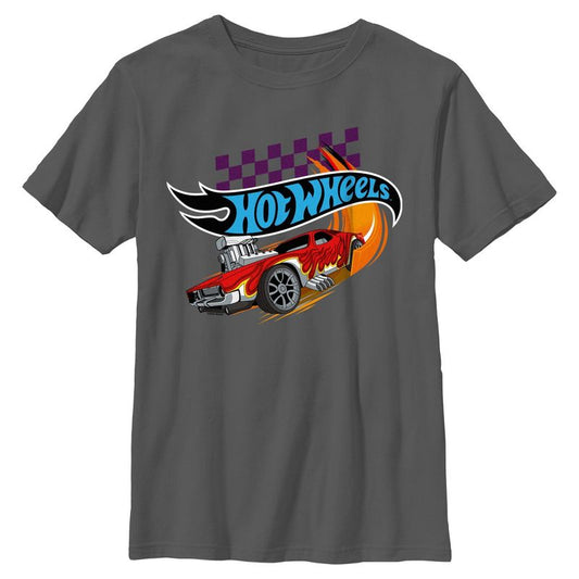 Boys Hot Wheels Rodger Dodger Red Flame T Shirt