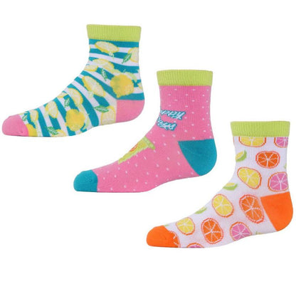 Memoi  Cotton Blend Ankle Socks 3-Pack Assorted