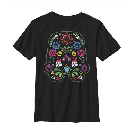 Boy's Star Wars Easter Stormtrooper Floral Helmet Fill T-Shirt