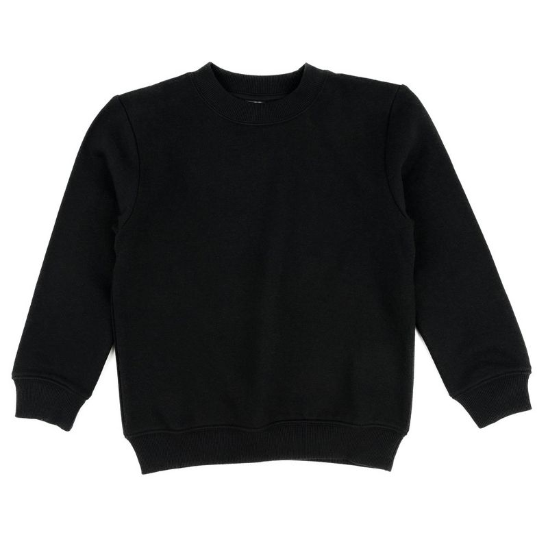 Leveret Kids Long Sleeve Neutral Solid Color Sweatshirt