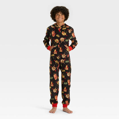 Boys' Food Fight Union Suit - Cat & Jack™ Black