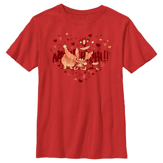 Boy's Aaahh!!! Real Monsters Group Hearts T-Shirt