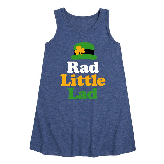 Girls' - Instant Message - St. Patrick's Day Rad Little Lad Graphic Sleeveless Aline Dress