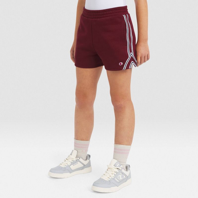 Champion Girls' Fleece Shorts with Taping