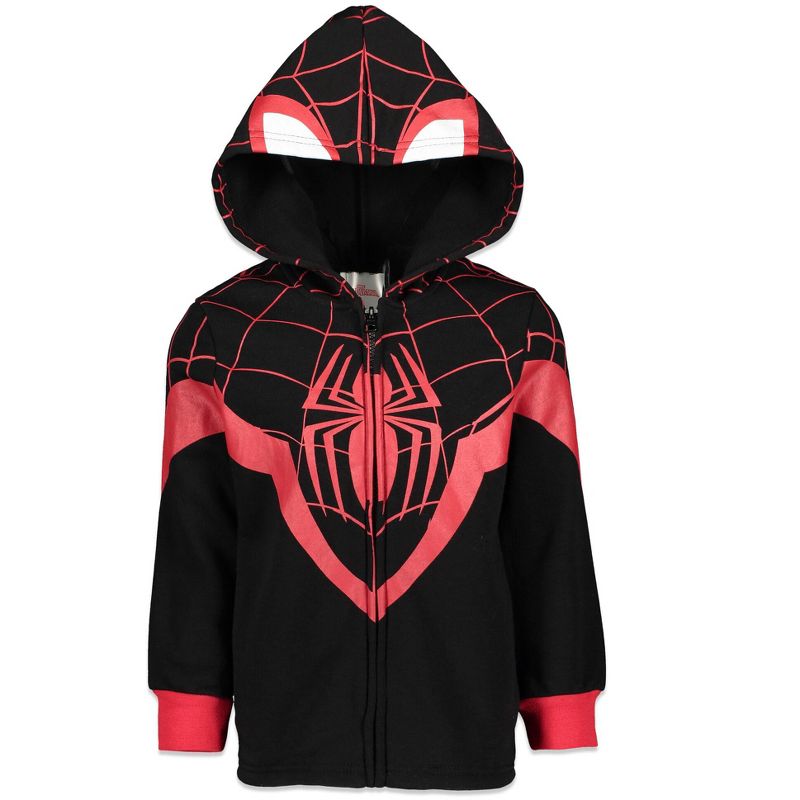 Marvel Spider-Man,Spider-Verse Fleece Zip Up Hoodie Little Kid to Big Kid
