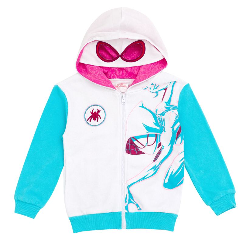 Marvel Spider-Man Avengers Fleece Zip Up Cosplay Hoodie Little Kid to Big Kid