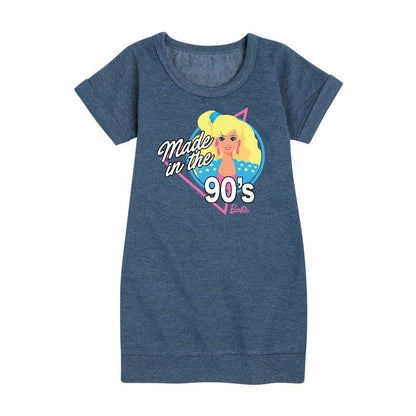 Girls' - Barbie - Made in the 90's Graphic Short Sleeve Fleece Dress
