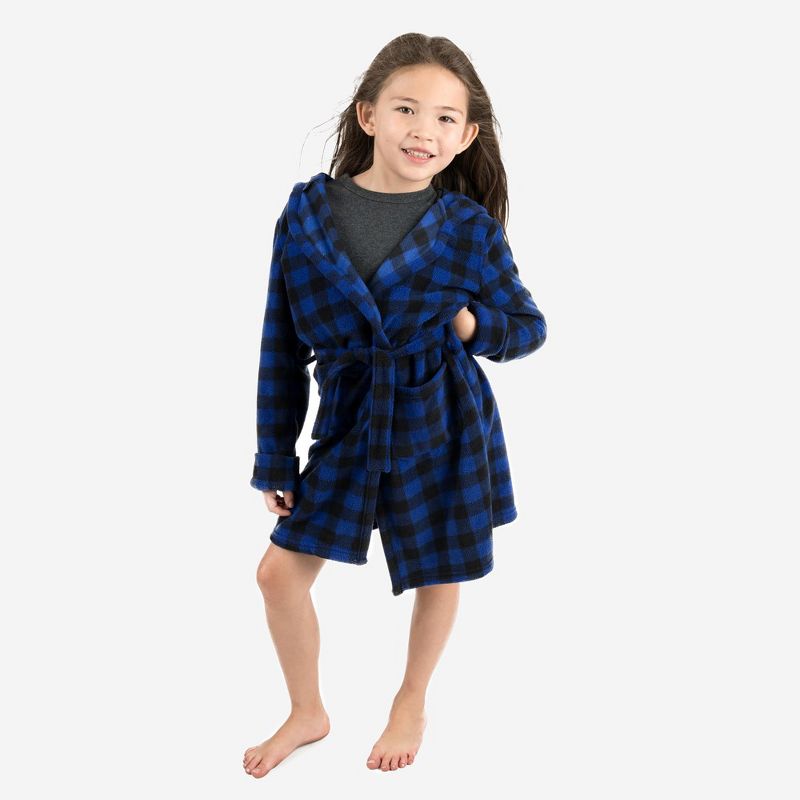 Leveret Kids Fleece Hooded Christmas Robe