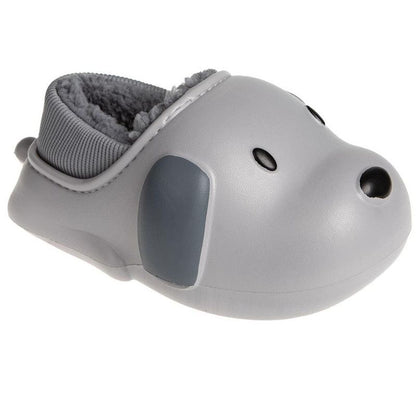 FOAMWALK Toddler Boy's Novelty Clogs with Faux Shearling and Fur Lining - Cute Shark and Dog Clogs for Toddler