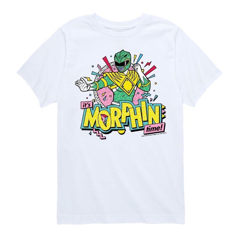 Boys' - Power Rangers - Morphin Time Green Short Sleeve Graphic T-Shirt