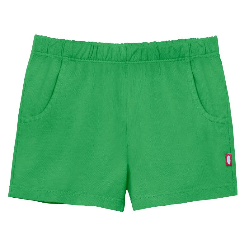 City Threads USA-Made Cotton Girls Soft UPF 50+ Jersey Pocket Shorts
