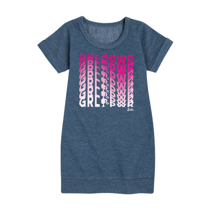 فستان باربي - قوة الفتاة في موجة الوهم - فستان من الصوف بأكمام قصيرة