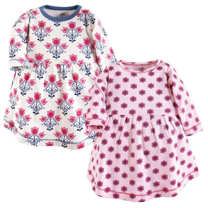 Luvable Friends Touched by Nature Long-Sleeve Dresses 2pk