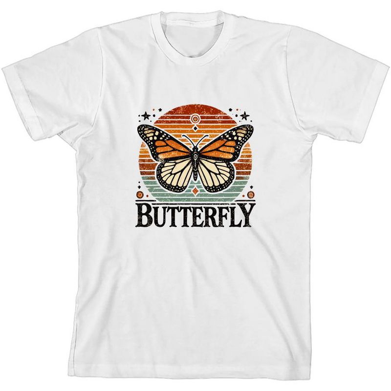 تي شيرت Butterfly Youth برقبة دائرية وأكمام قصيرة