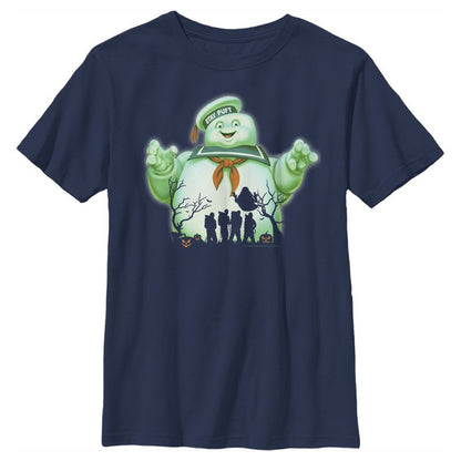 تي شيرت رجالي مطبوع عليه صورة Ghostbusters Halloween Stay Puft Marshmallow Man