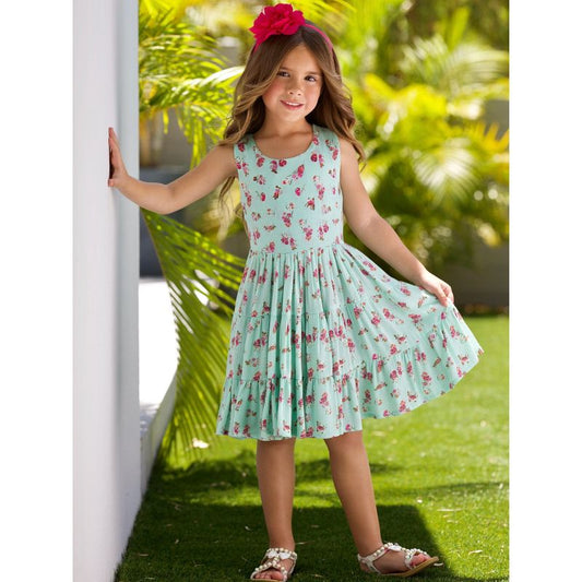 فستان بوهو منقوش بالزهور من ميا بيل جيرلز