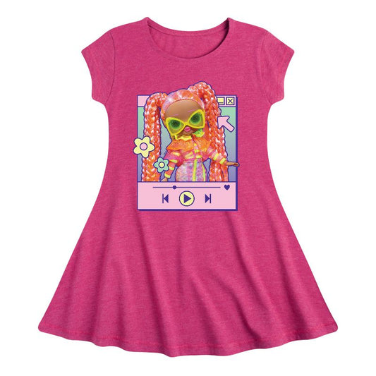 Girls' - LOL Surprise! - Play Dazzle Music Fit & Flair Cap Sleeve Dress