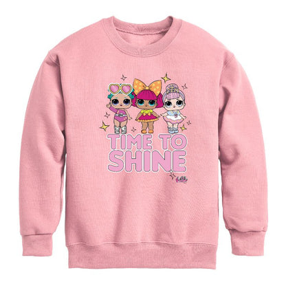 Boys' - LOL Surprise! - LOL Time To Shine Graphic Long Sleeve Fleece Sweatshirt