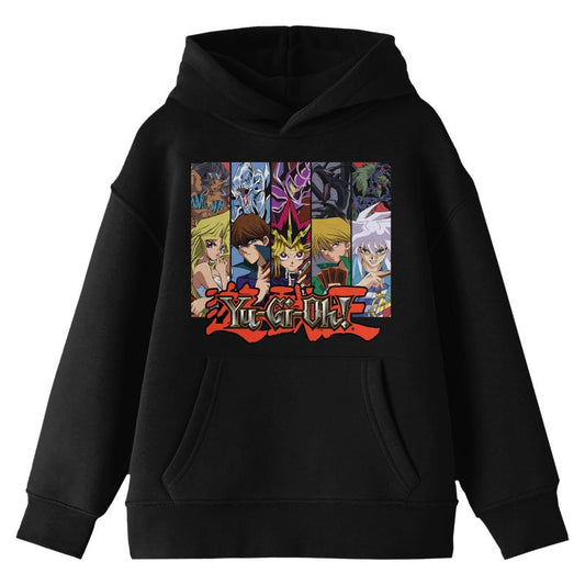 Yu-Gi-Oh Character Group With Main Monsters Long Sleeve Youth Black Hooded Sweatshirt