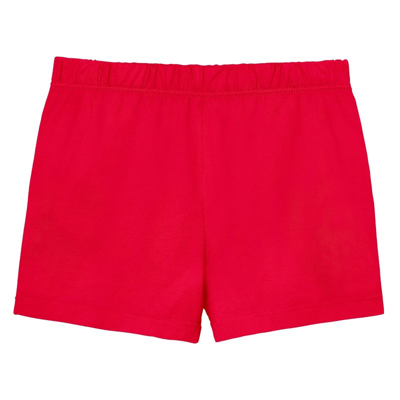 City Threads USA-Made Cotton Girls Soft UPF 50+ Jersey Pocket Shorts