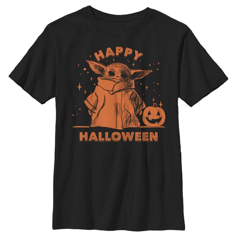 Boy's Star Wars: The Mandalorian Grogu Trick or Treat T-Shirt