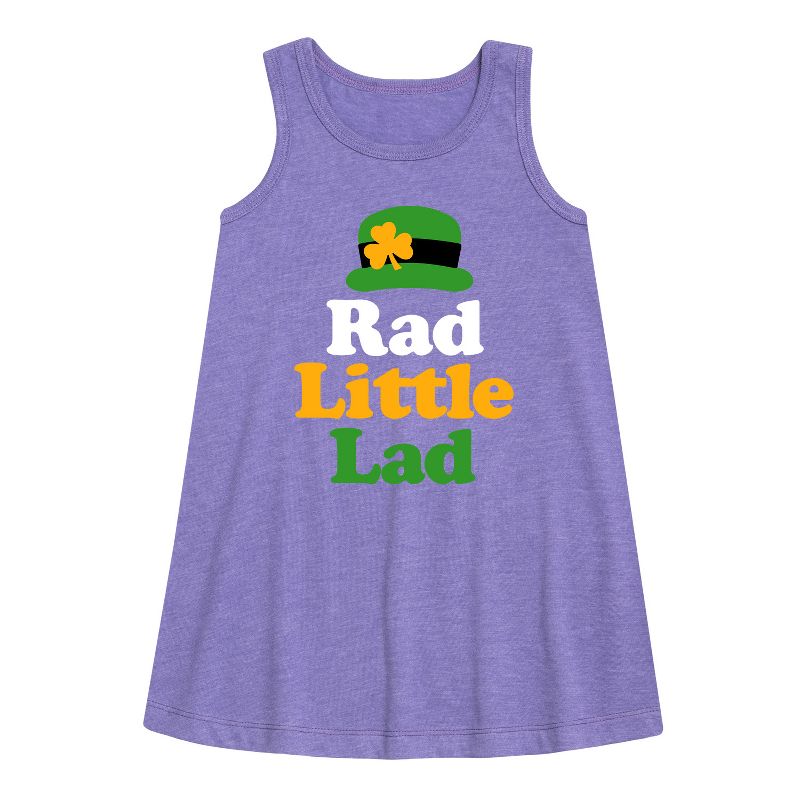 Girls' - Instant Message - St. Patrick's Day Rad Little Lad Graphic Sleeveless Aline Dress