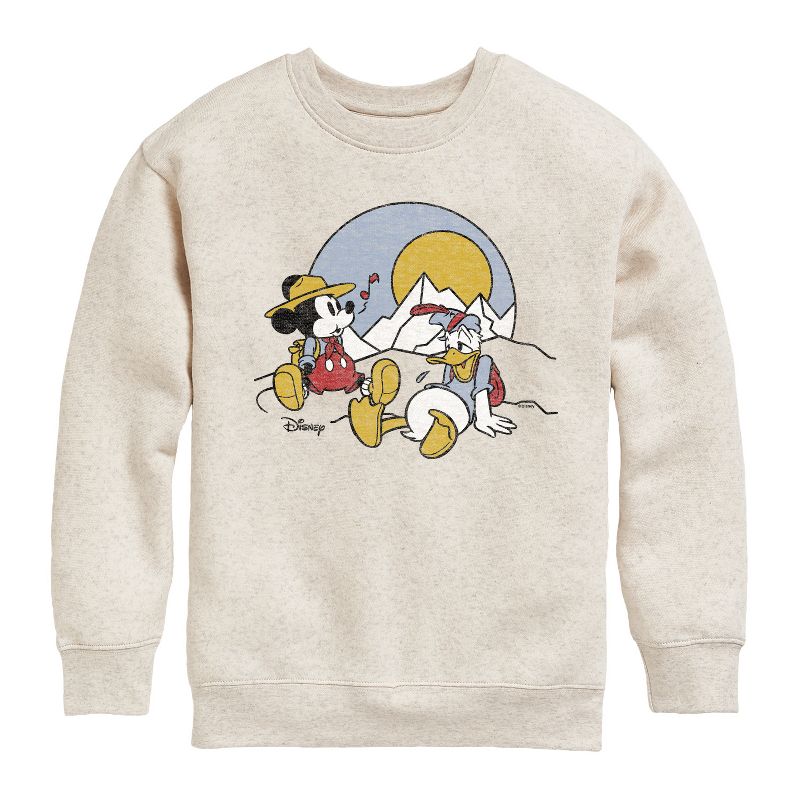 Boys' - Disney - Mickey & Friends Graphic Long Sleeve Fleece Sweatshirt