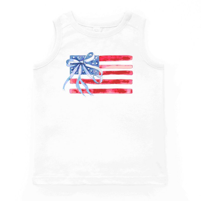 The Juniper Shop Watercolor Flag Coquette Youth Tank Top