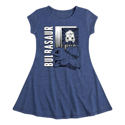 فستان بناتي - بوكيمون - معركة أنمي بولباسور - فستان مناسب وواسع بأكمام قصيرة