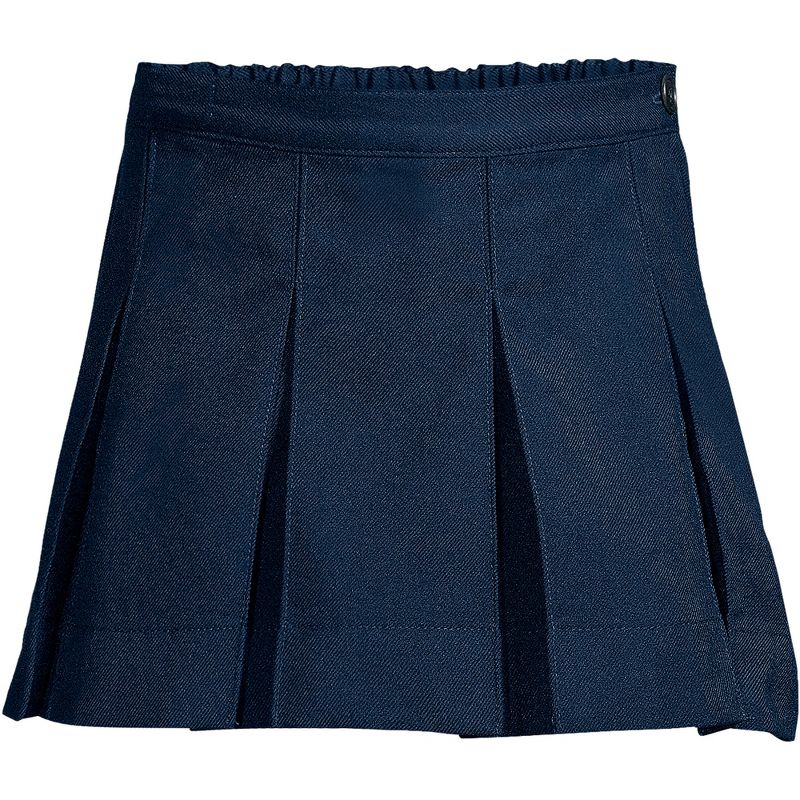 Lands' End Lands' End School Uniform Kids Solid Box Pleat Skirt Above Knee