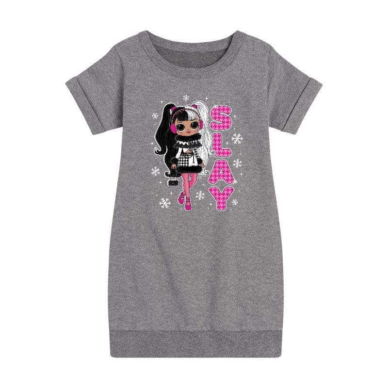 Girls' - LOL Surprise! - Winter Dolls Graphic Short Sleeve Fleece Dress