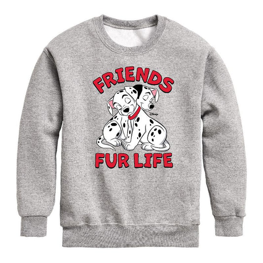 Boys' - 101 Dalmatians - Friends FUR Life Graphic Long Sleeve Fleece Sweatshirt
