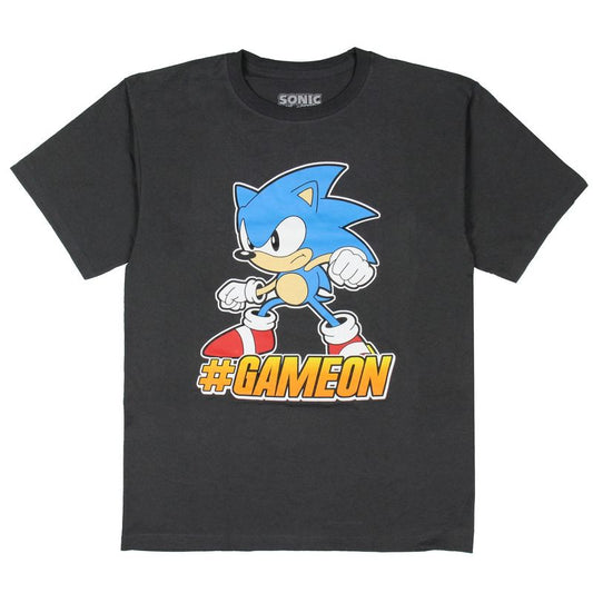 Seven Times Six Sonic The Hedgehog Big Boys' #GameOn Challenge Sonic Character T-Shirt Grey