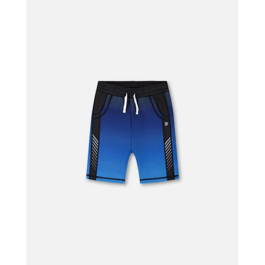 Deux par Deux Boy Athletic Shorts Blue and Black