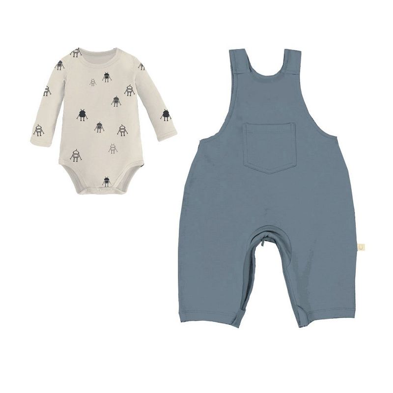 günamüna® Baby Bamboo Rayon with DIAPER-ZiPPER Overall Set