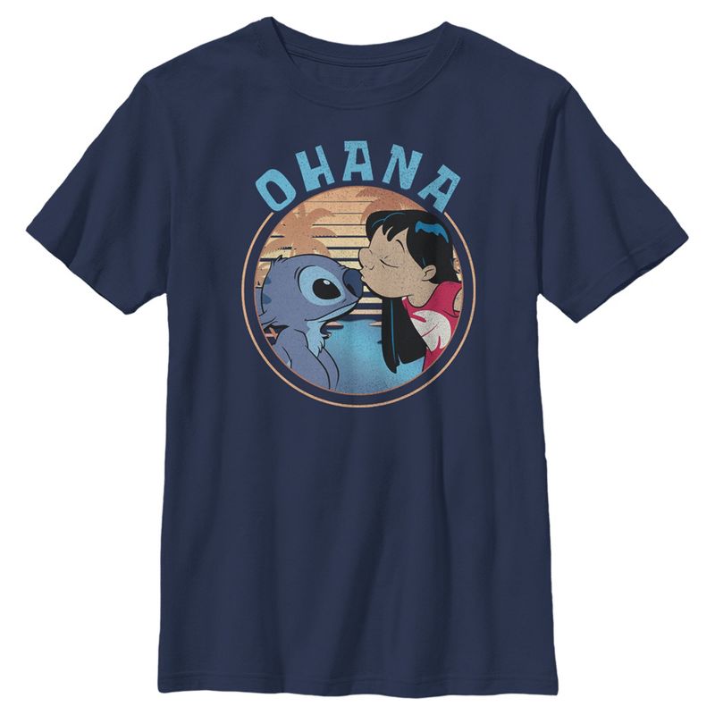 Boy's Lilo & Stitch Ohana and a Kiss T-Shirt
