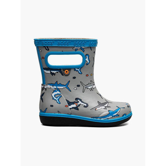 حذاء المطر Skipper II Pixel Shark للأطفال من Bogs Footwear